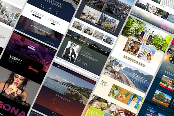 Collage of websites