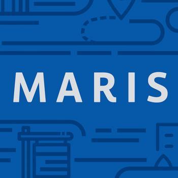 Graphic illustration with the MARIS logo