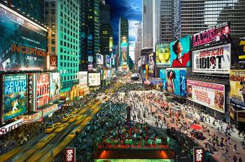 Stephen Wilkes photograph of Times Square, New Year's Eve, Day To Night, 2011