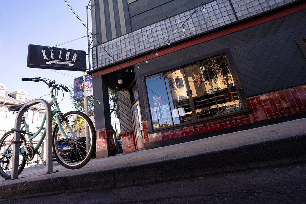 Bicycle parked outside a shop in Cole Valley, San Francisco