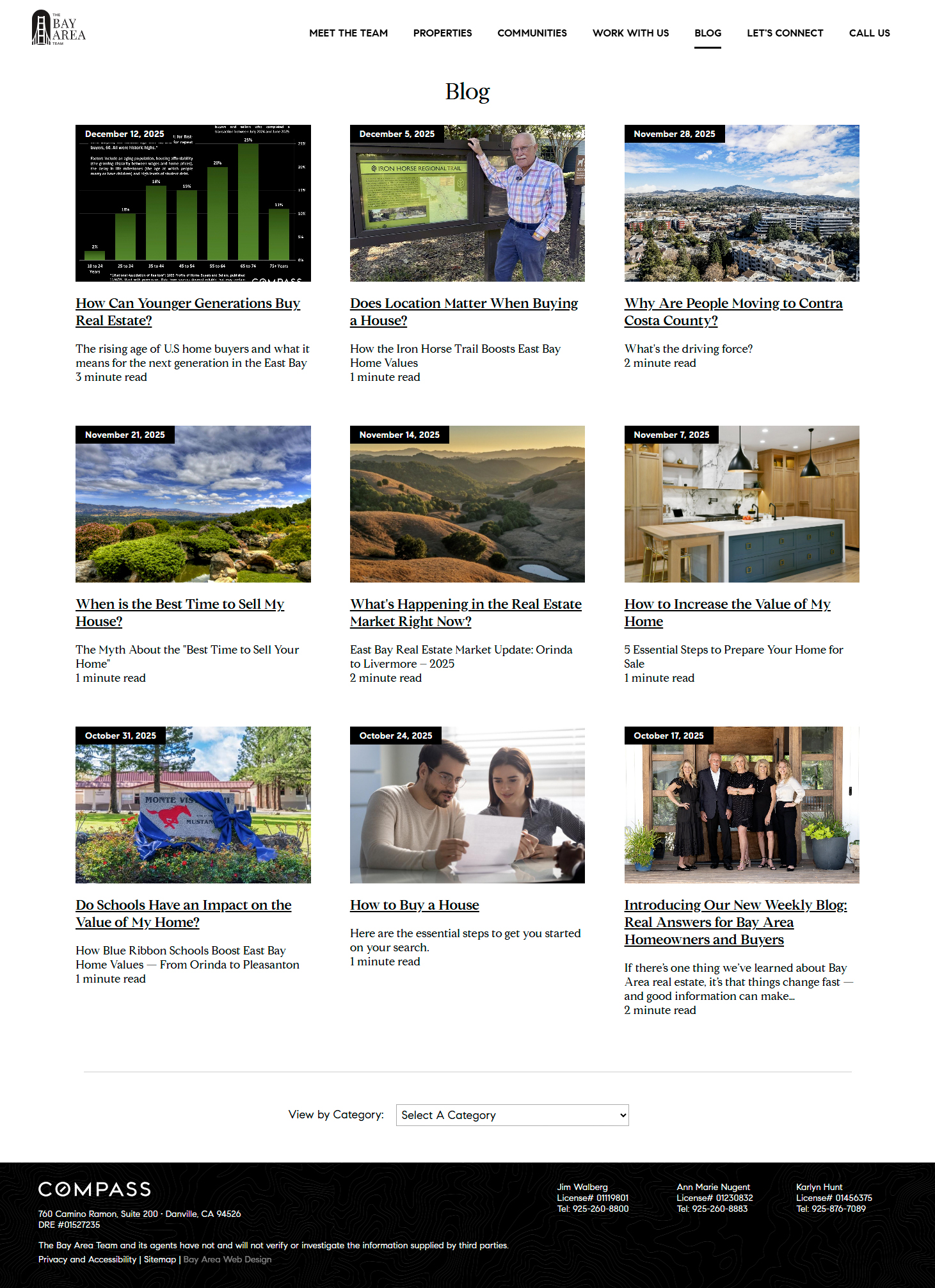 Screen capture of the Bay Area Team blog