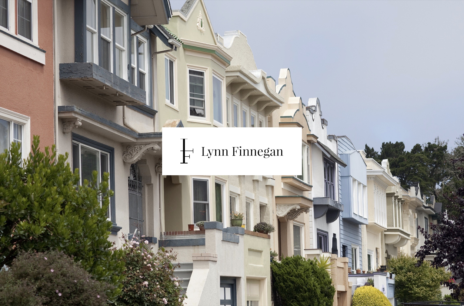 A row of homes on real estate agent,Lynn Finnegan's website 
